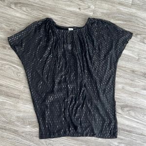 Halston heritage black cover up tunic